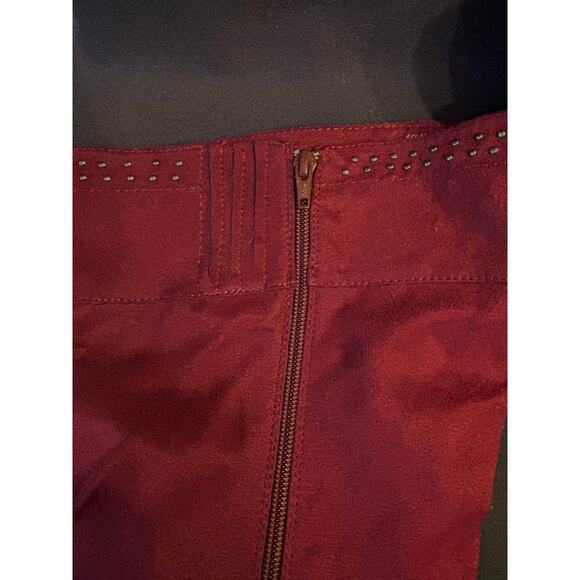 Women’s Lane Bryant Knee High Slouchy Boots Faux Suede Burgundy / Wine color, 10 - Picture 2 of 6